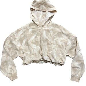 Lululemon LA All Yours Bubble Hem Crop Hoodie Cafe Au Lait Wave Wash